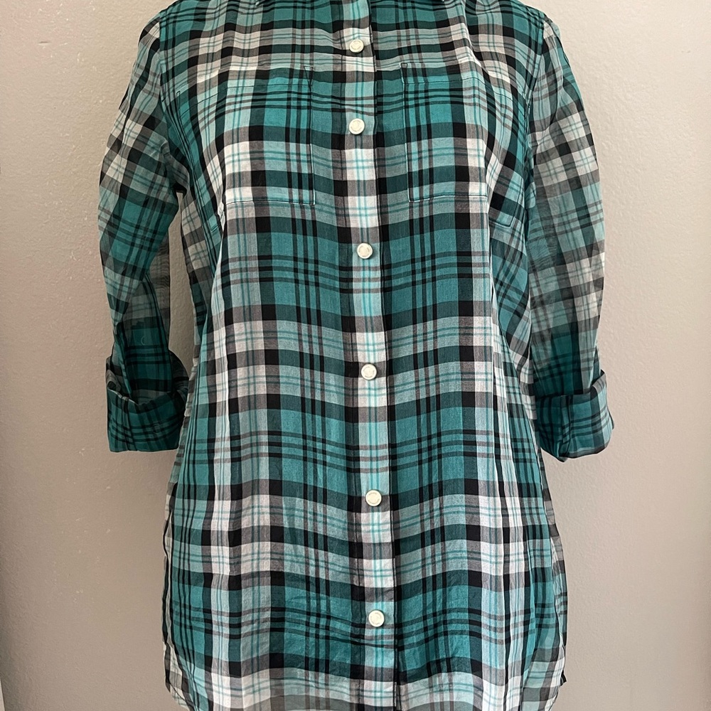Authentic MK plaid blouse